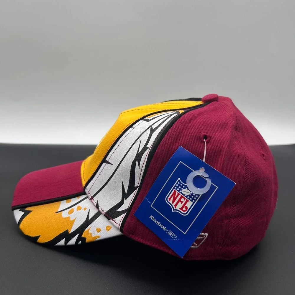 Vintage Washington Redskins Commander Hat Cap Youth Reebok NFL‎ Fitted Graphic